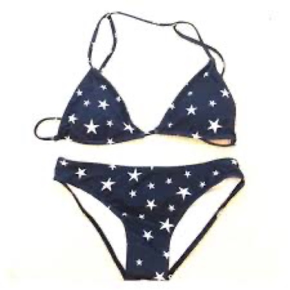 J. Crew Swim J Crew Beautiful Dark Navy Blue With White Stars Two